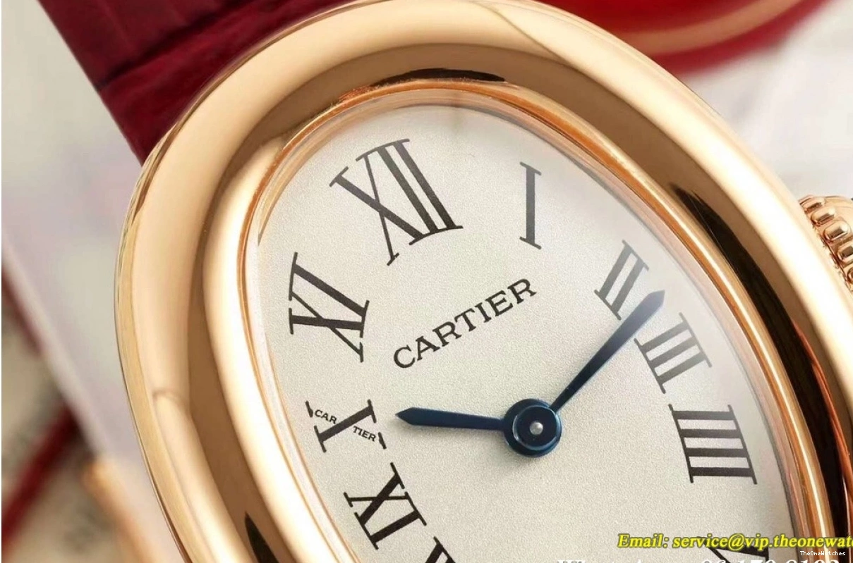 LE AF Ladies Red Baignoire Quartz White RG Dial 31mm 0212